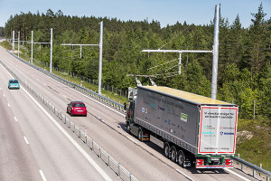 Camion electric Scania drum electrificat