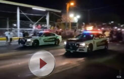 Drag race ilegal cu mașinile de poliție: video!