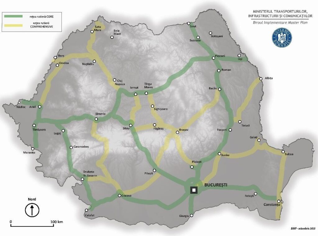 Plan Se Rutiere Autostrăzile propuse la finanţare prin Planul de Redresare şi Rezilienţă
